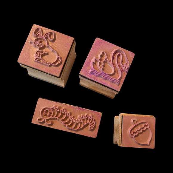 Rubber Wooden stamps lot of 4
Swan
Rabbit 
Acorn 
Inch Worm - Picture 2 of 3